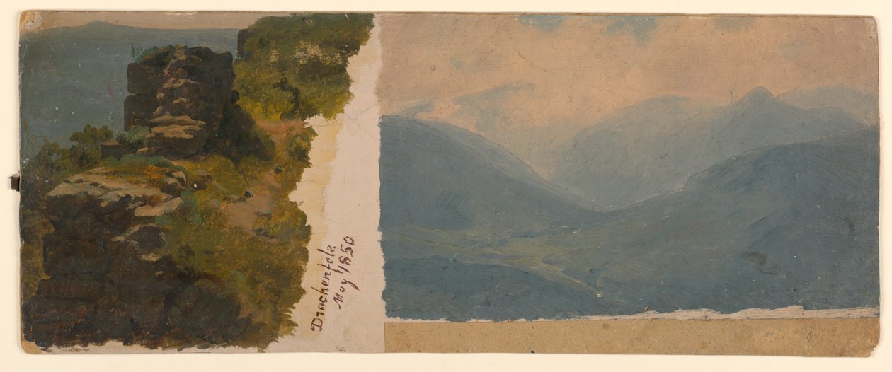 Maisematutkimus, Drachenfels, Saksa tekijältä William Stanley Haseltine