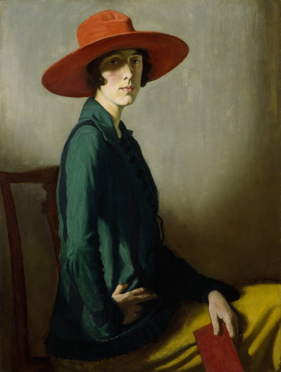 Nainen, jolla on punainen hattu tekijältä William Strang