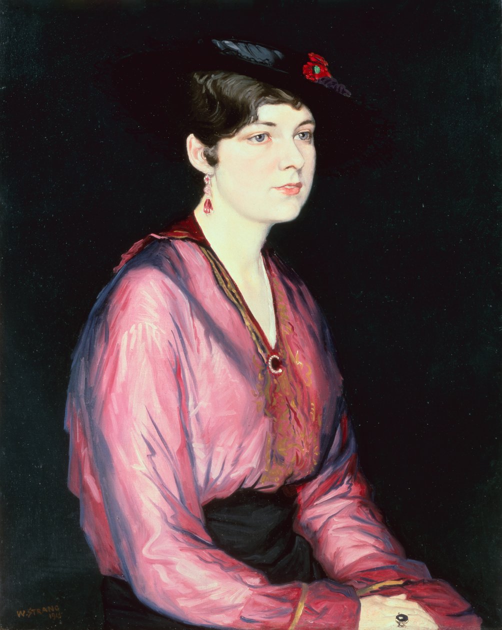 Vaaleanpunainen pusero, Sylvia Parsonsin muotokuva tekijältä William Strang