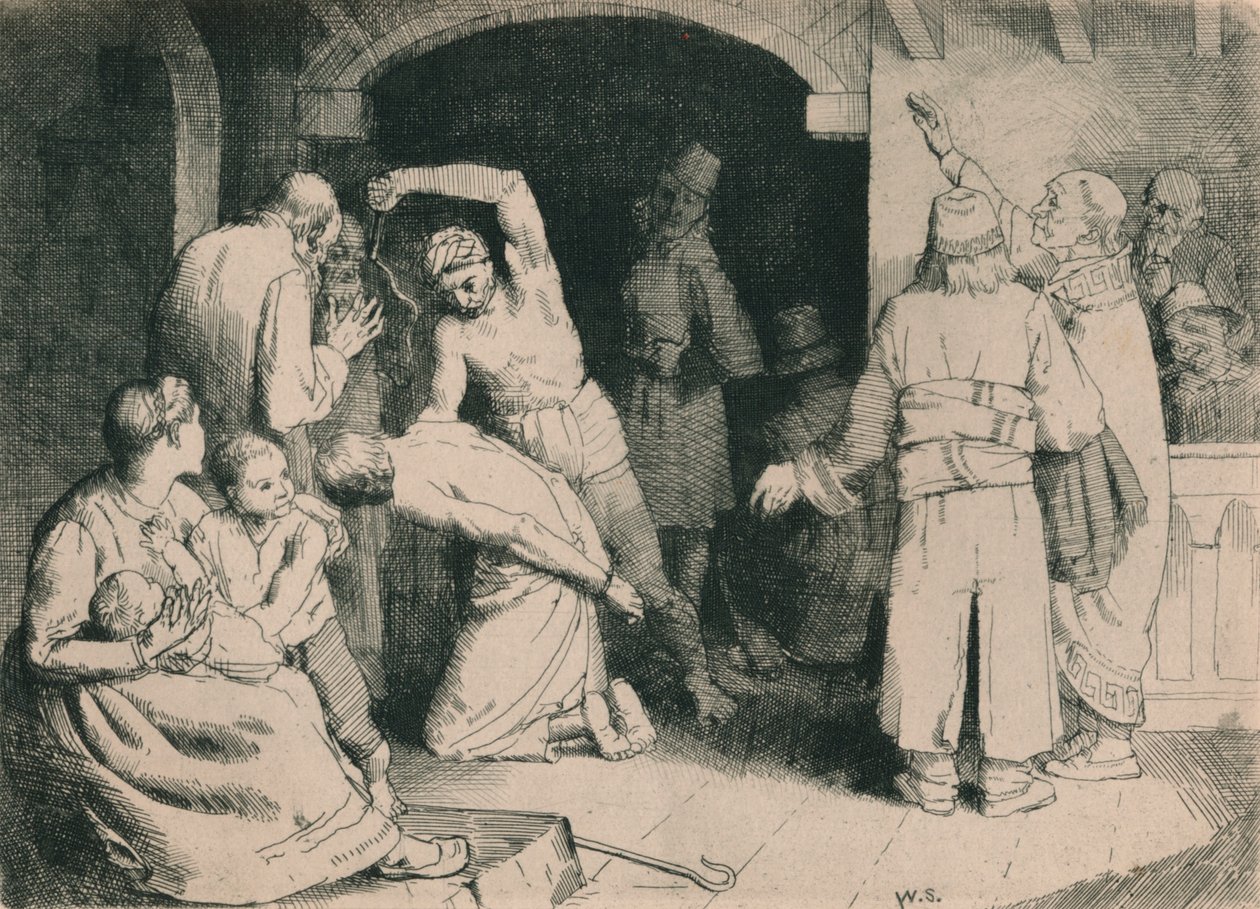 The Scourging of Faithful, n. 1916 tekijältä William Strang