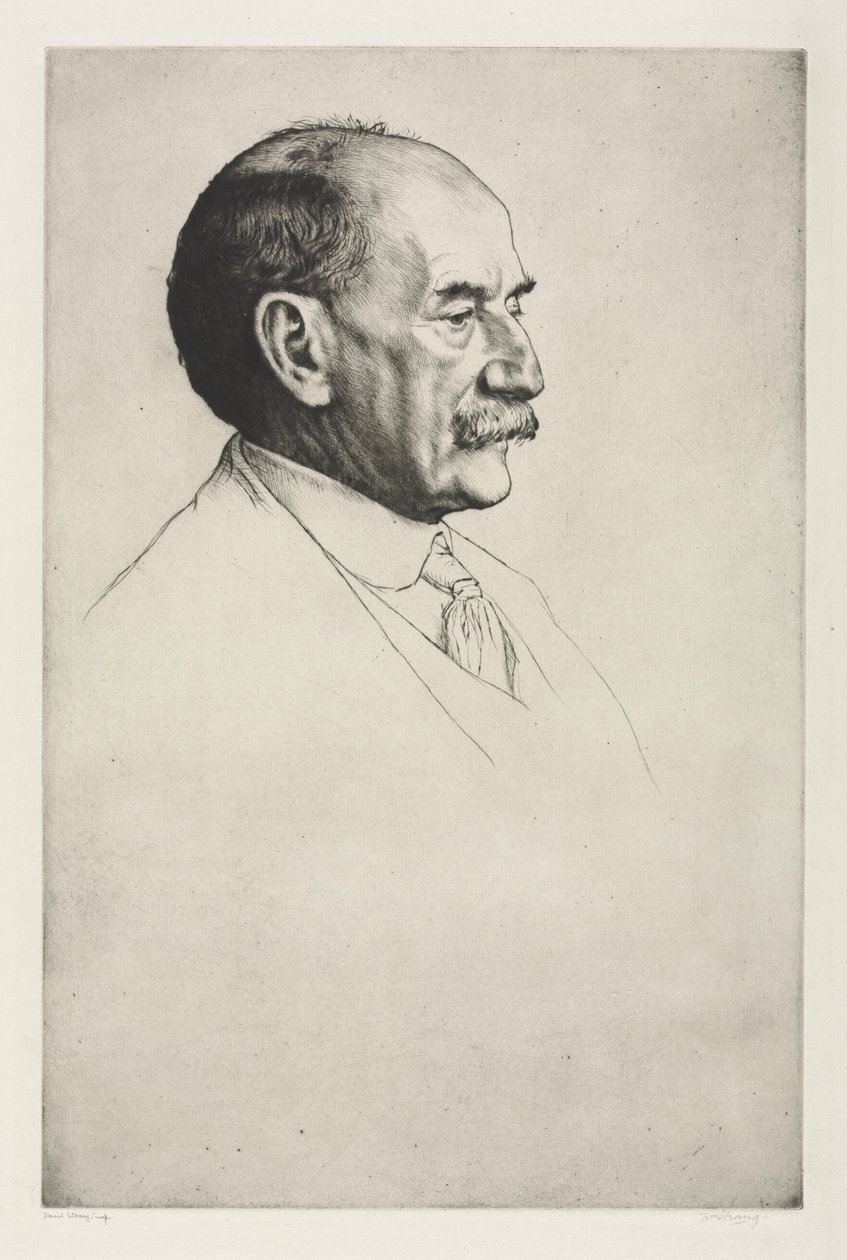 Thomas Hardy, Kasvot oikealle, 1910. tekijältä William Strang