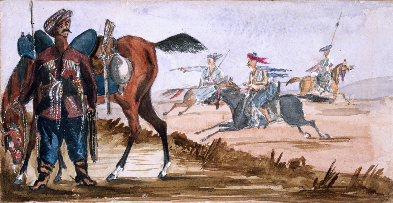 ?Bashi Bazouk of Circassia ja muut harjoittelevat taustalla? tekijältä William Thomas Markham