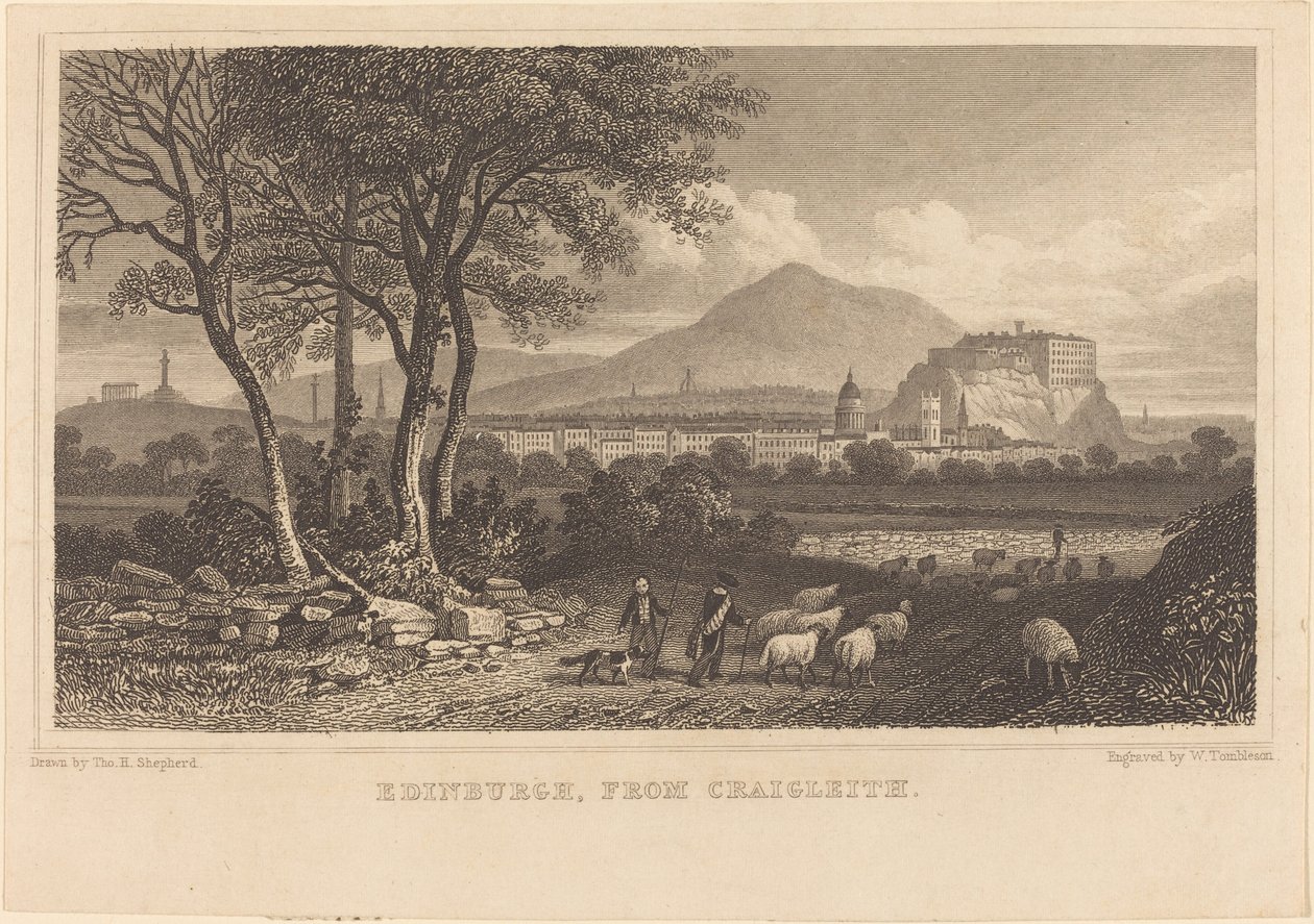 Edinburgh, Craigleithistä tekijältä William Tombleson after Thomas Hosmer Shepherd