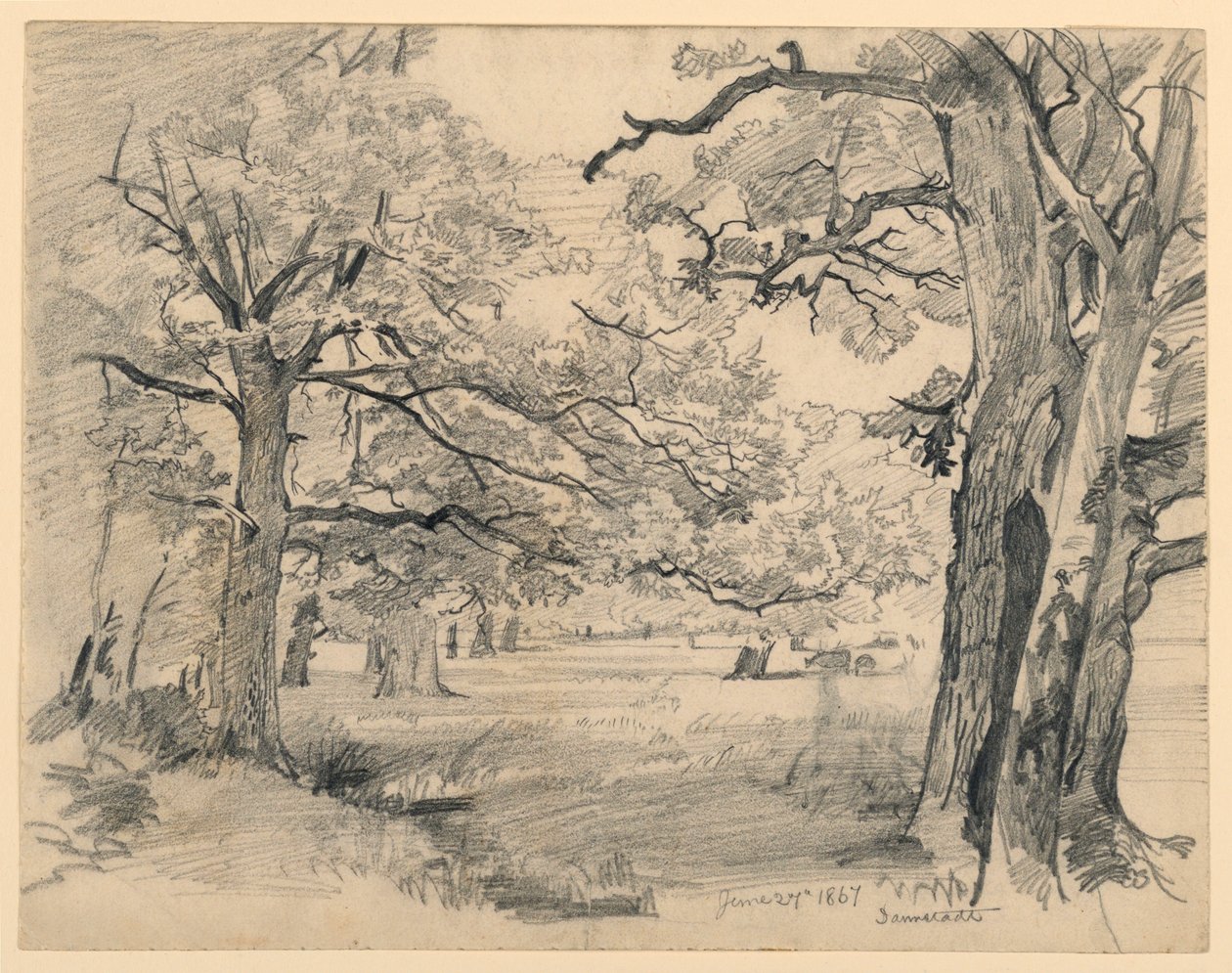 Maisema, Darmstadt tekijältä William Trost Richards
