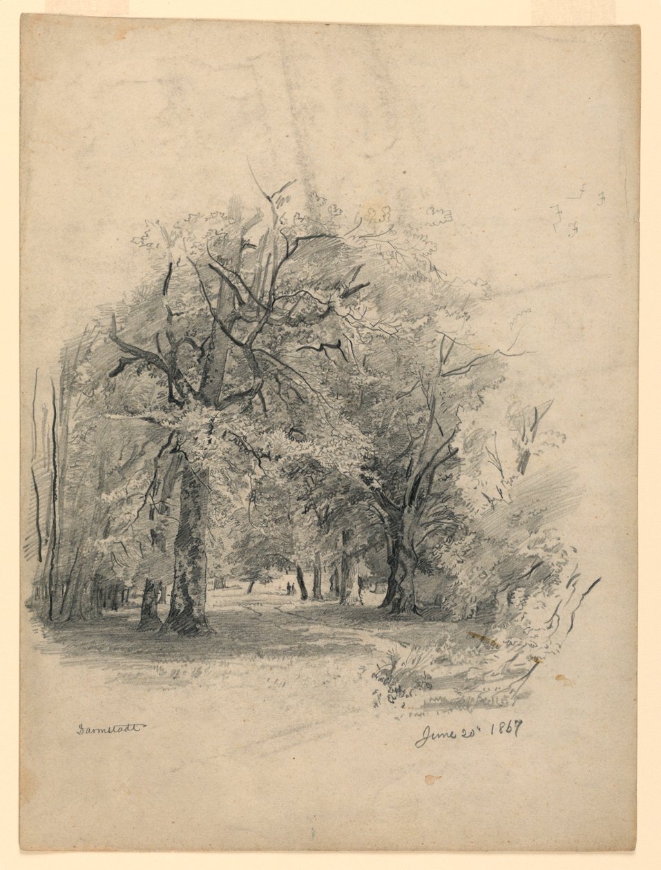 Maisema, Darmstadt, Saksa tekijältä William Trost Richards