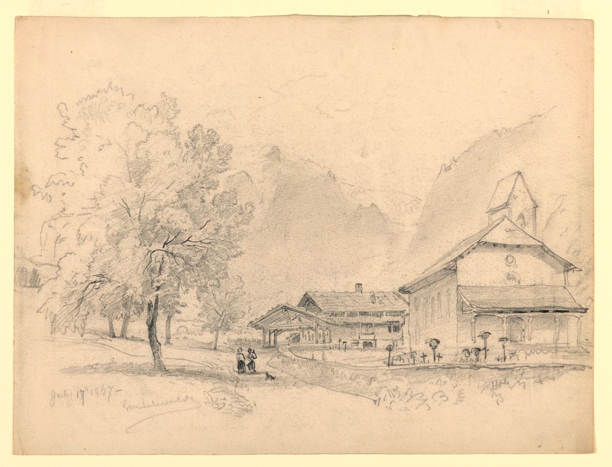Maisema, Grindelwald, Sveitsi tekijältä William Trost Richards
