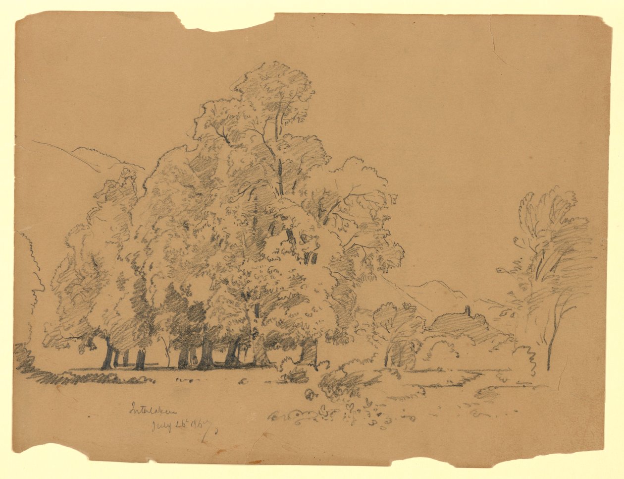 Maisema, Interlaken, Sveitsi tekijältä William Trost Richards