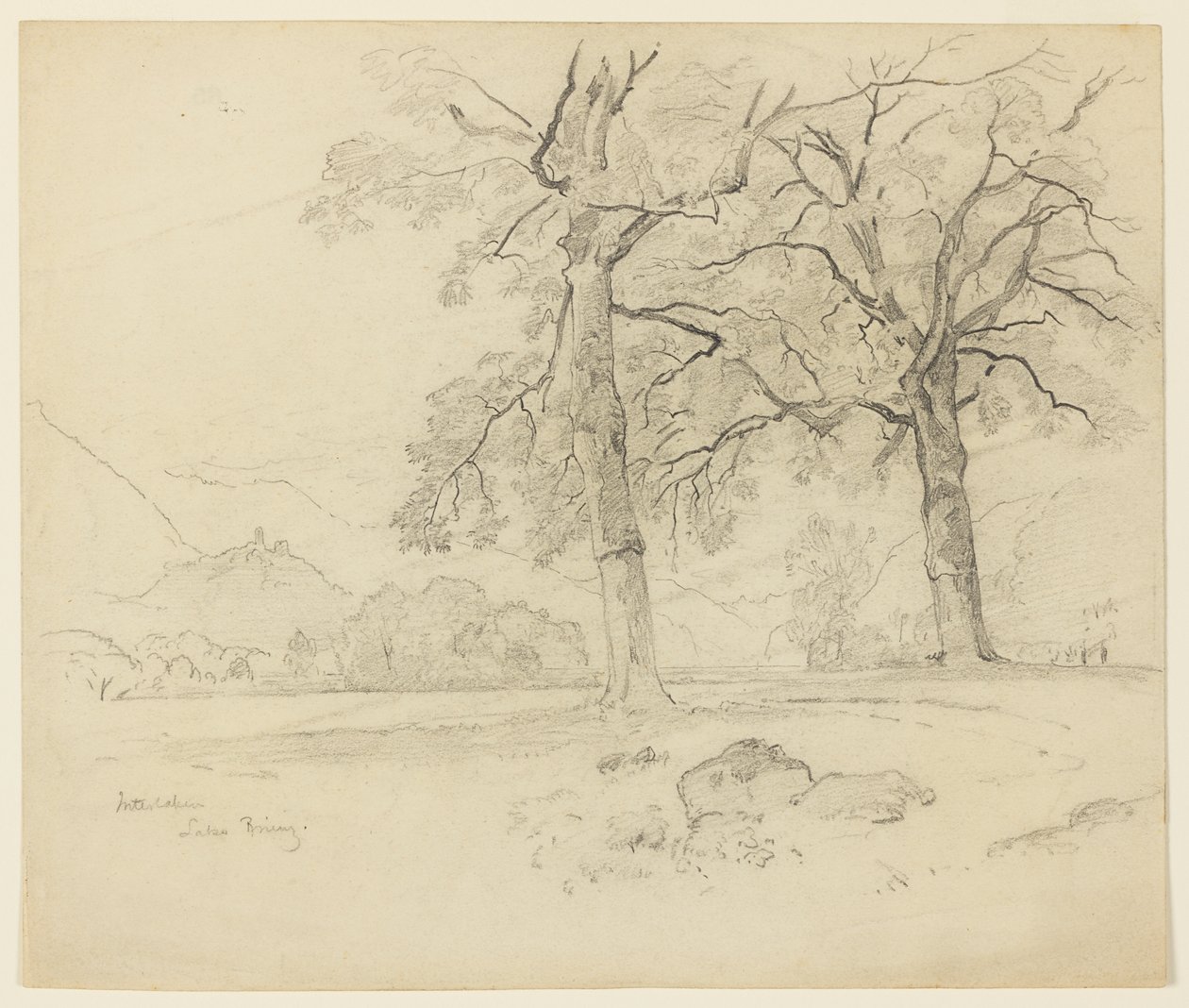 Maisema, Brienz-järvi, Interlaken, Sveitsi tekijältä William Trost Richards
