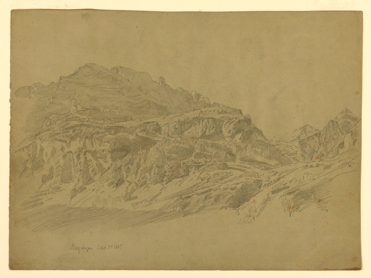 Maisema, Meiringen, Sveitsi tekijältä William Trost Richards