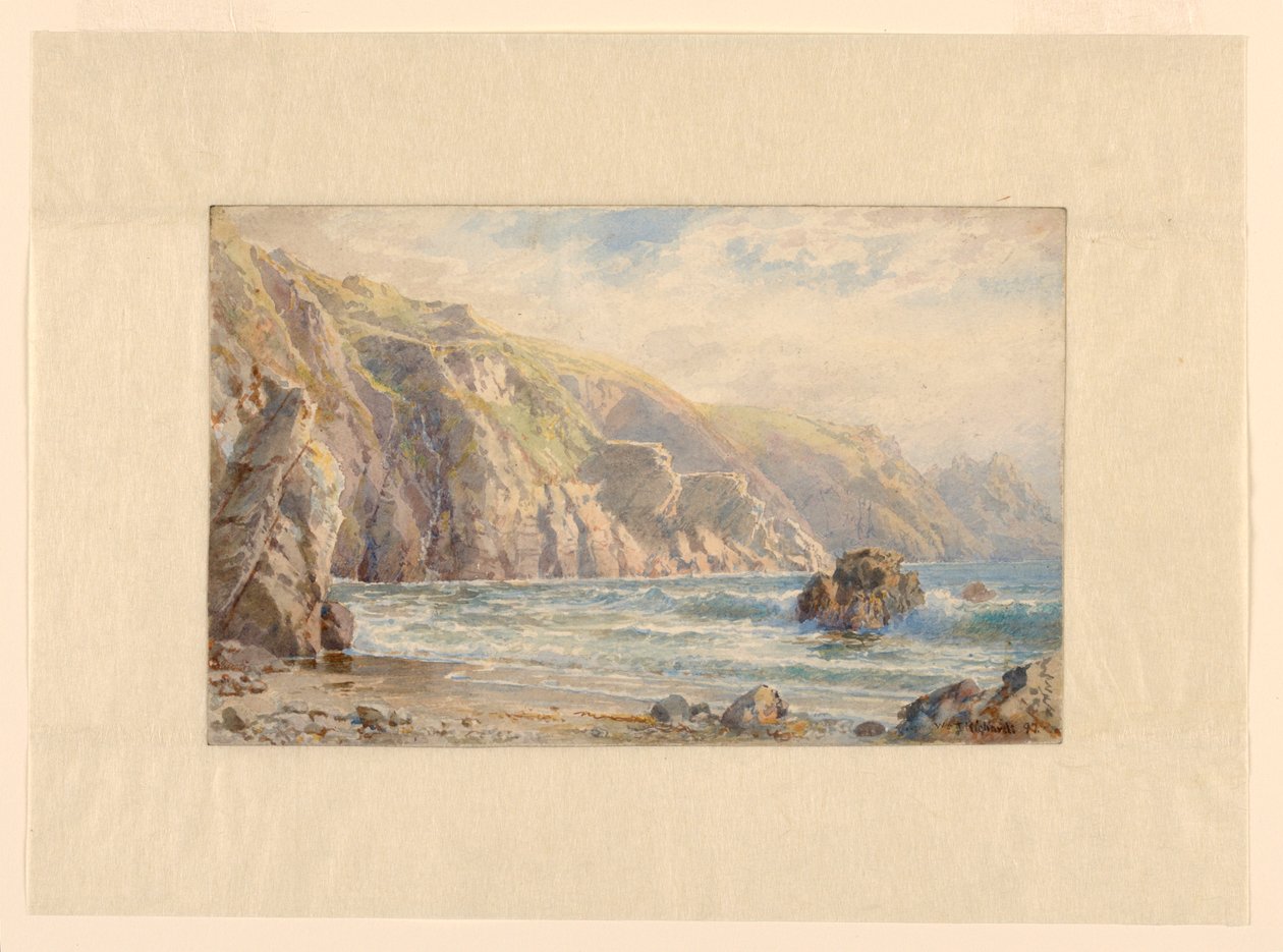 Tutkimus "Moulin Huet Bay, Guernsey" tekijältä William Trost Richards