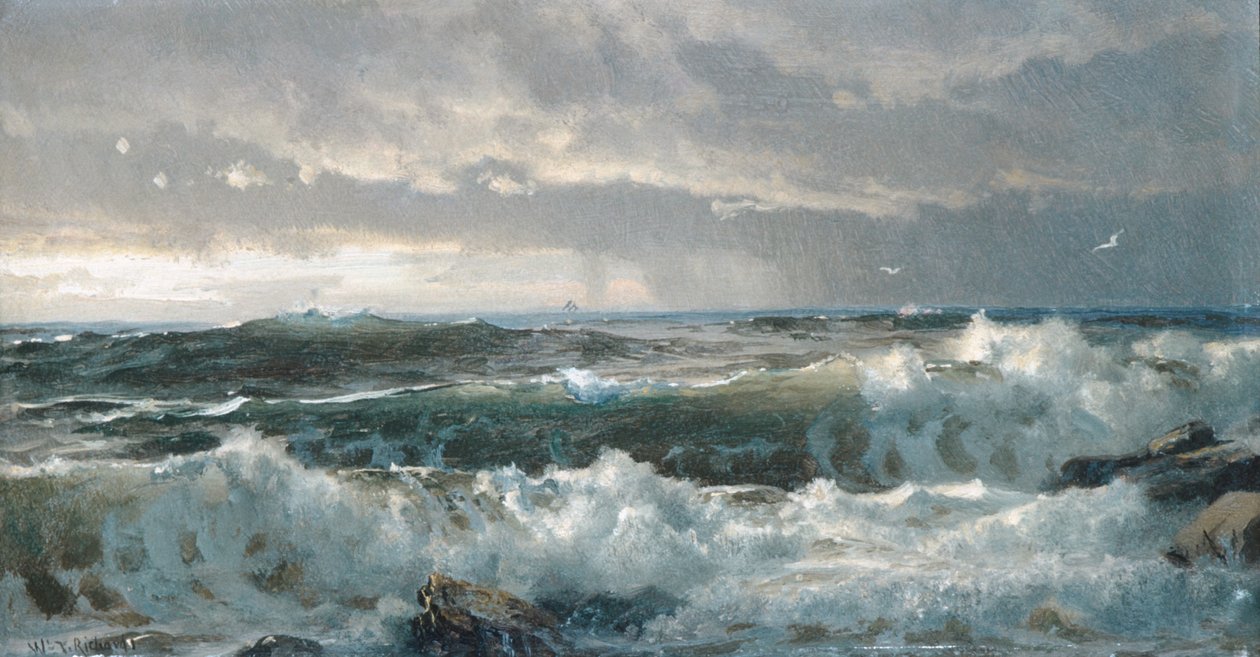 Aallokko kallioilla tekijältä William Trost Richards