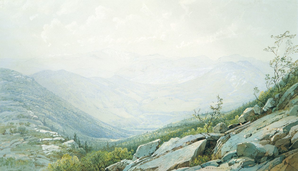 Mount Washingtonin vuorijono Mount Kearsargelta nähtynä tekijältä William Trost Richards