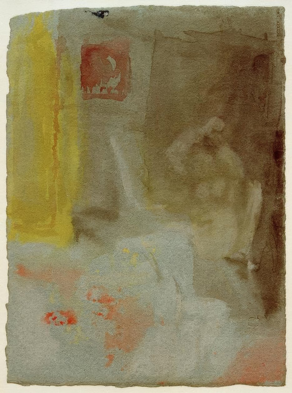 Makuuhuone, jossa on nainen alastonkuva tekijältä Joseph Mallord William Turner