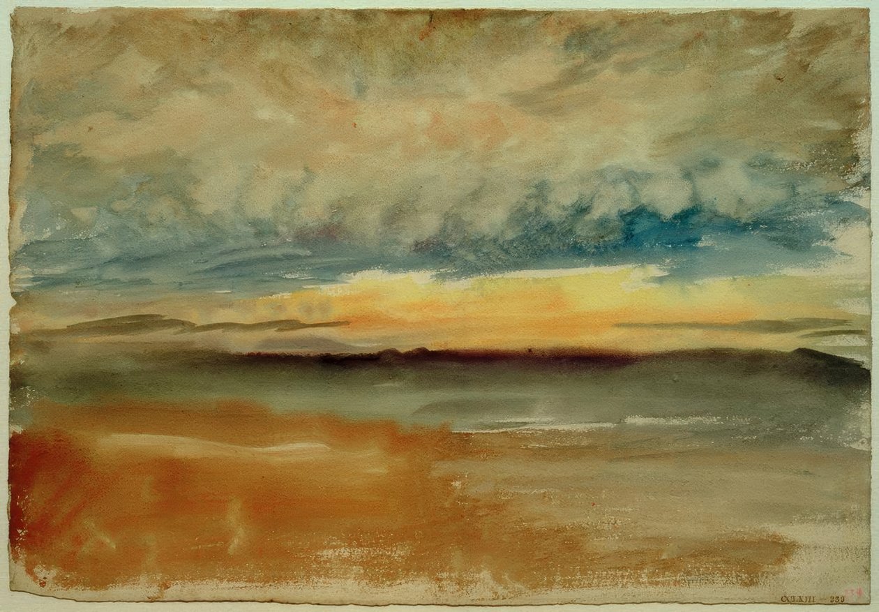 Myrskyinen auringonlasku tekijältä Joseph Mallord William Turner