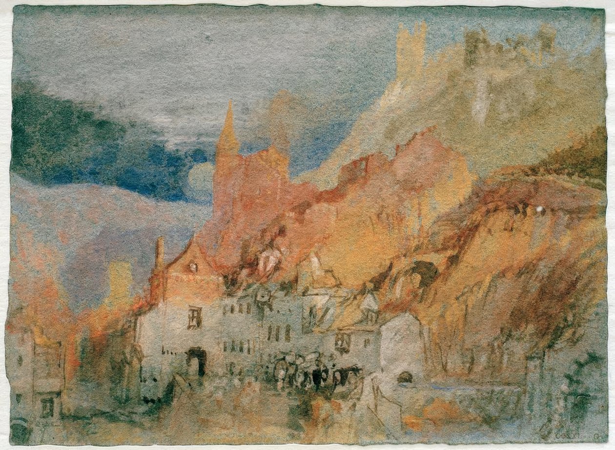 Bernkastelista Trarbachiin kulkevan polun päässä tekijältä Joseph Mallord William Turner