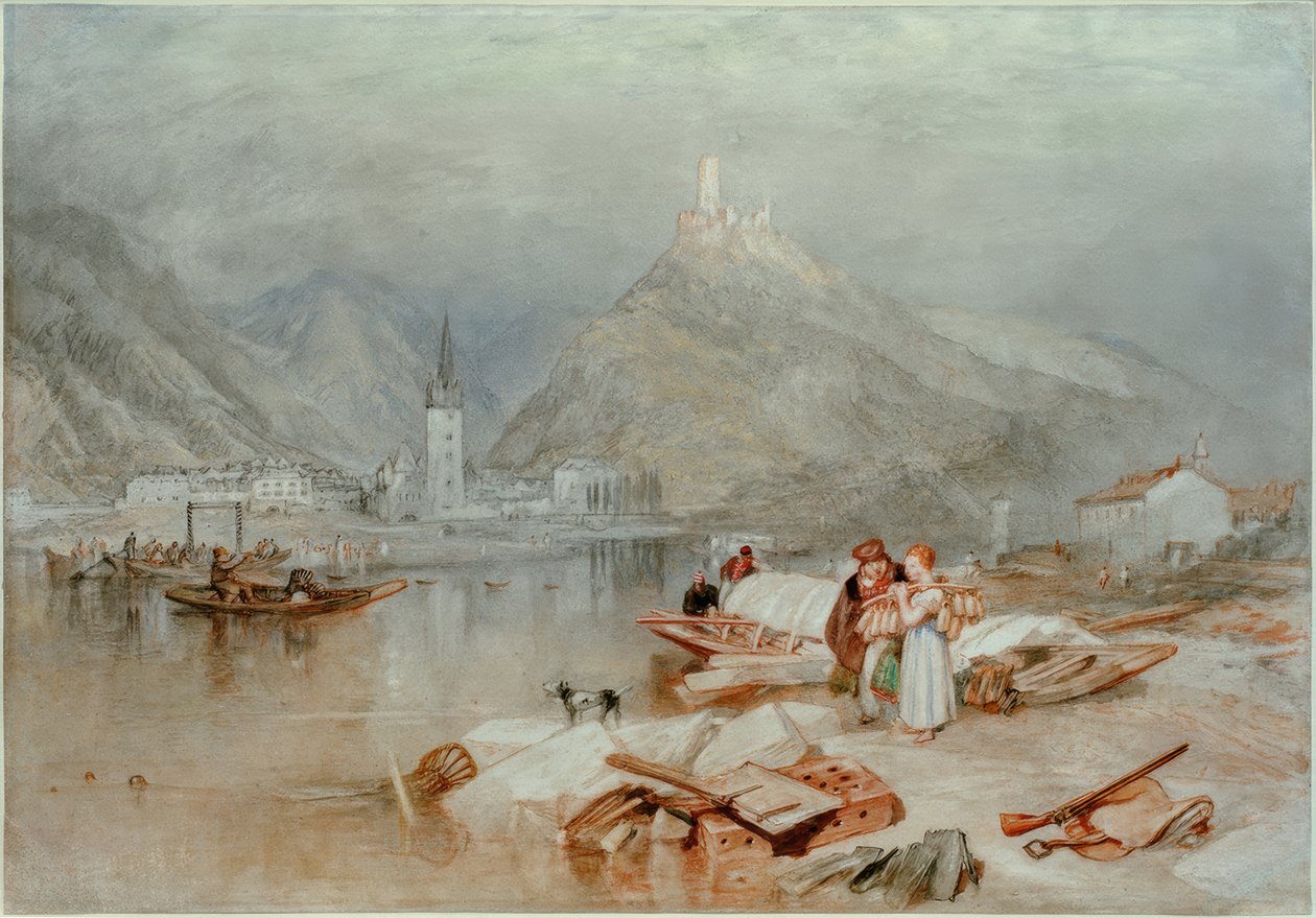 Bernkastel Moselin varrella tekijältä Joseph Mallord William Turner