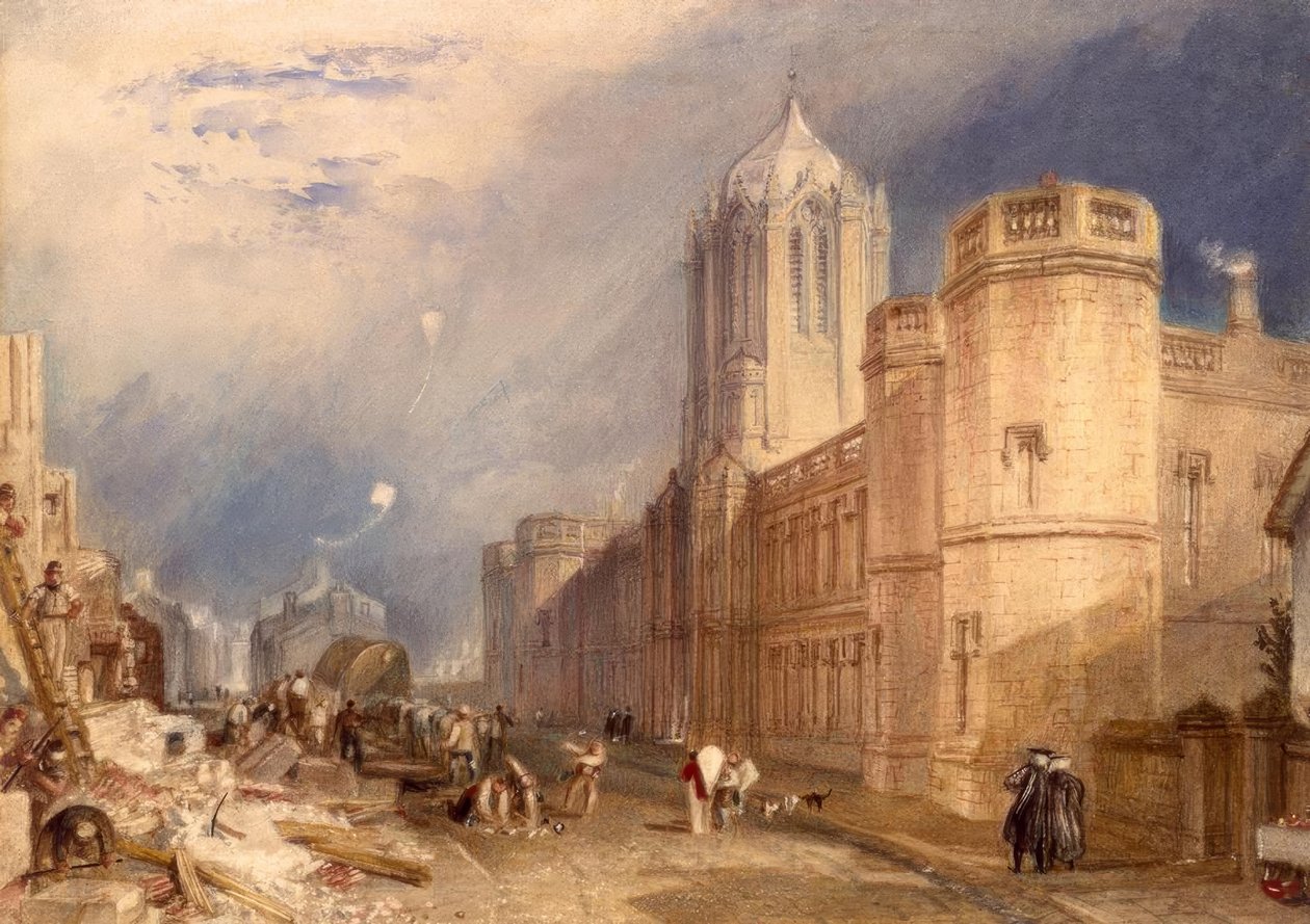 Christ Church College, Oxford tekijältä Joseph Mallord William Turner