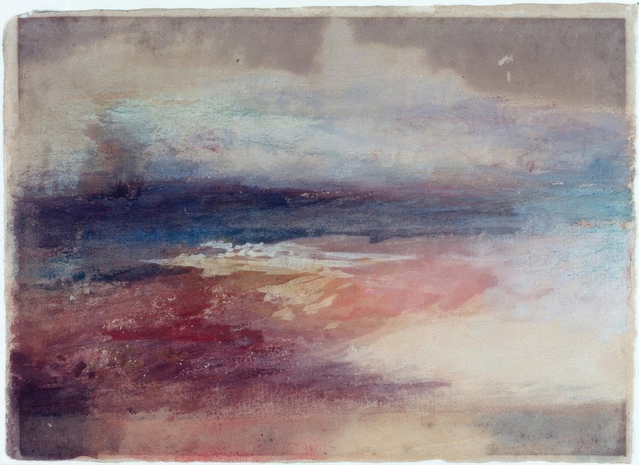 Näkymä rannikolle auringonlaskun aikaan tekijältä Joseph Mallord William Turner