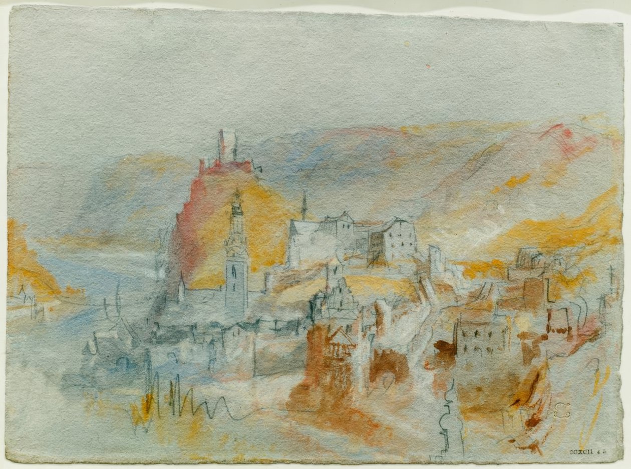Cochem Endertalin ylhäältä katsottuna tekijältä Joseph Mallord William Turner