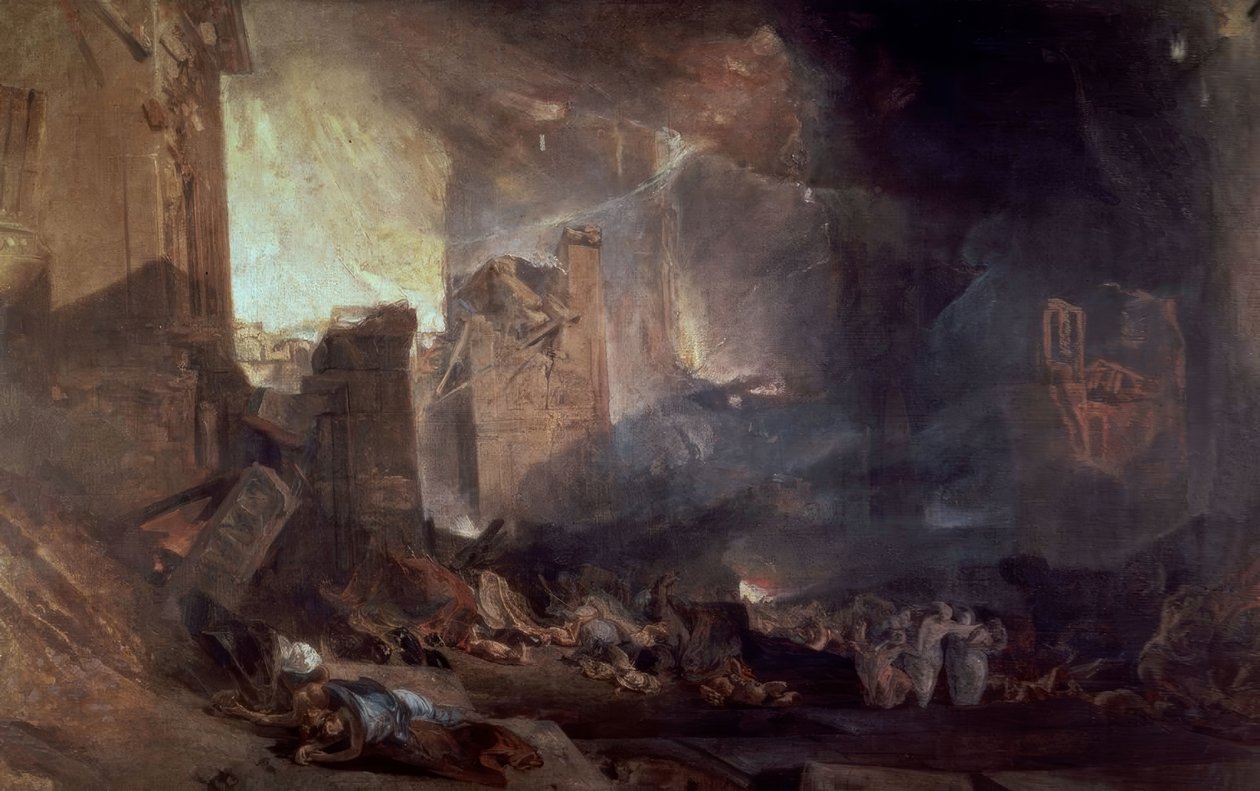SODOMAN TUHOTO - 1800-luku - englannin romantiikka tekijältä Joseph Mallord William Turner