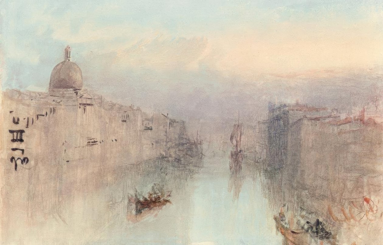 Canal Grande ja San Simeone Piccolo tekijältä Joseph Mallord William Turner