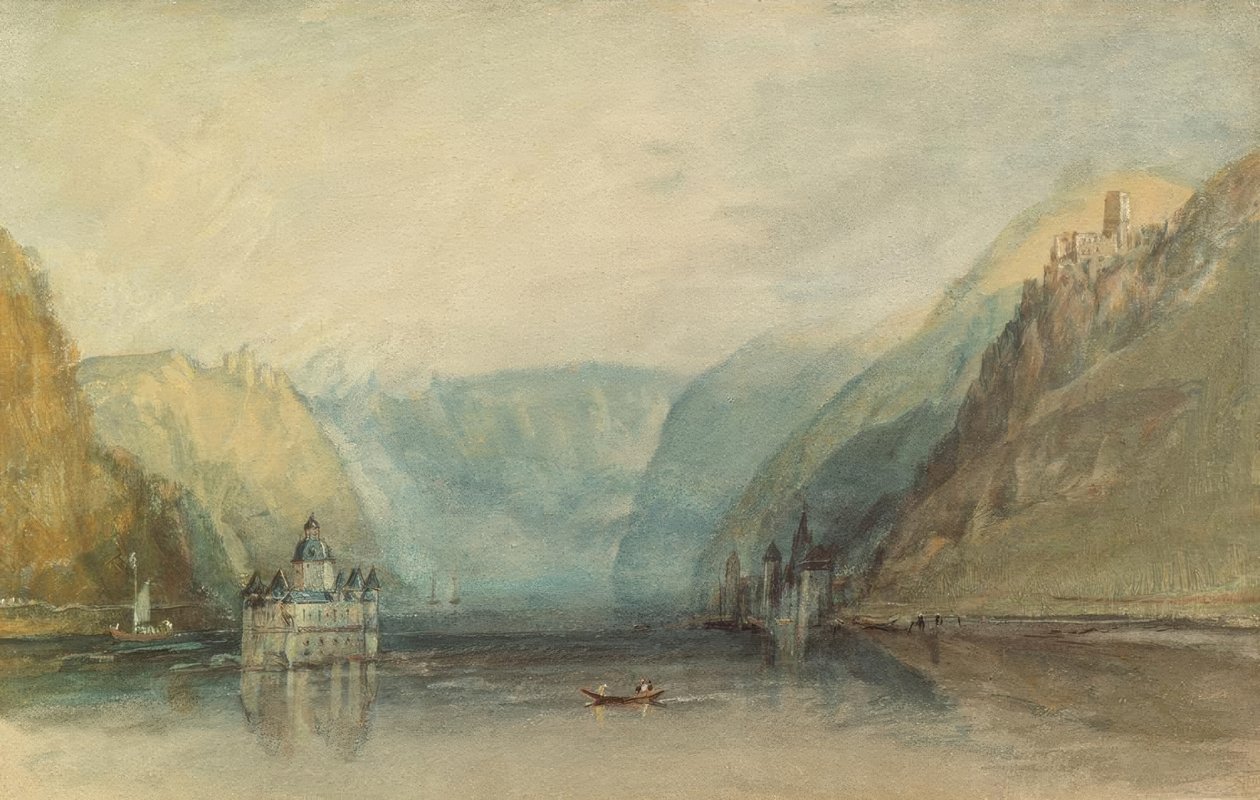 Die Pfalz bei Kaub tekijältä Joseph Mallord William Turner