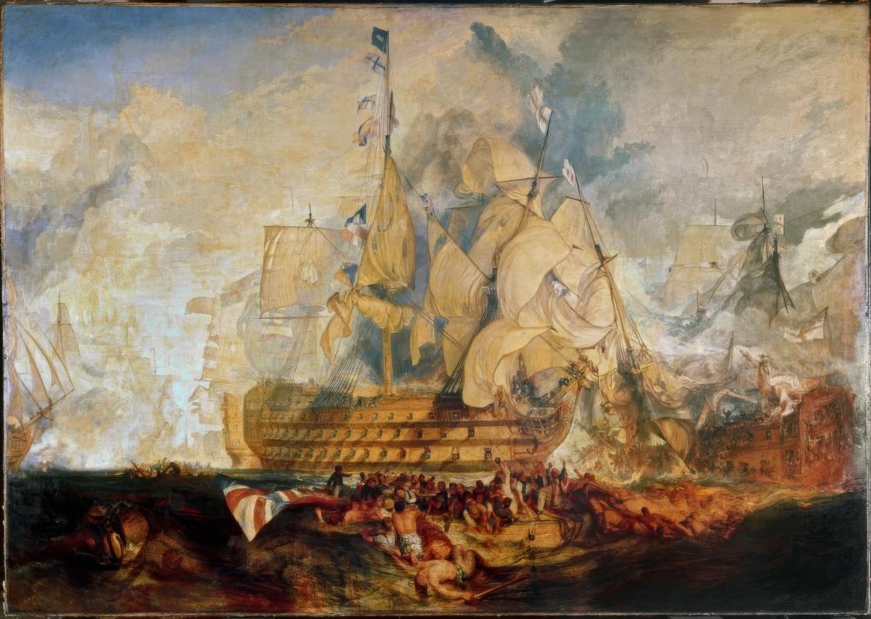 Die Schlacht bei Trafalgar tekijältä Joseph Mallord William Turner