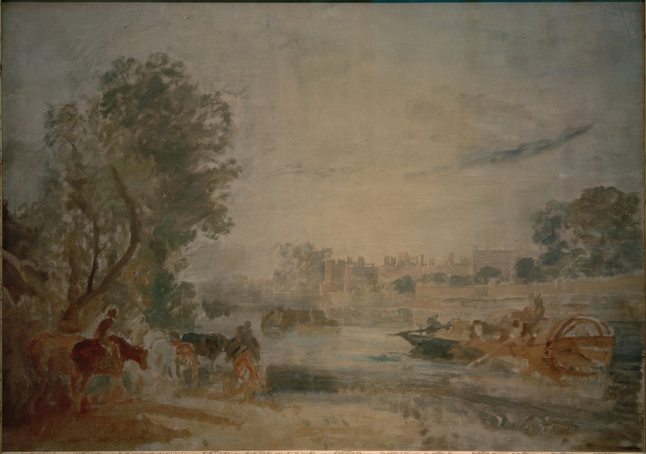 Hampton Court, Thamesilta tekijältä Joseph Mallord William Turner
