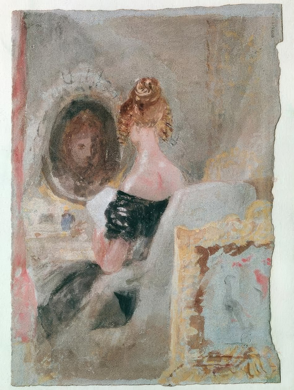 Sisustus Petwoath Housessa: Frau vor dem Spiegel tekijältä Joseph Mallord William Turner
