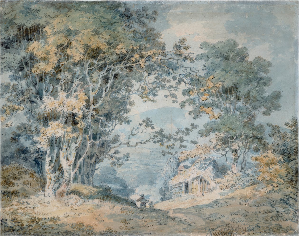Rustics maaseuturadalla Hindheadissa, Surreyssa tekijältä Joseph Mallord William Turner