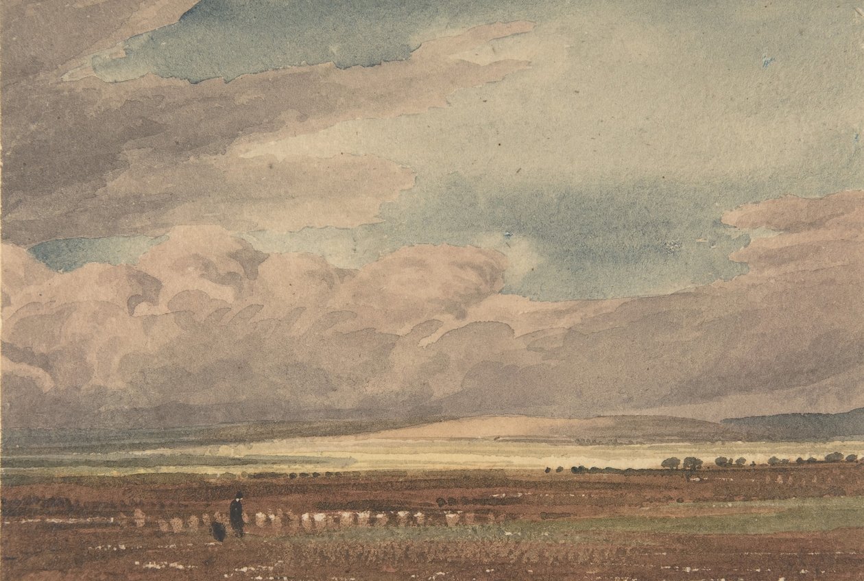 Salisbury Plain ja Old Sarum kaukana, Wiltshire, 1810-62. tekijältä Joseph Mallord William Turner