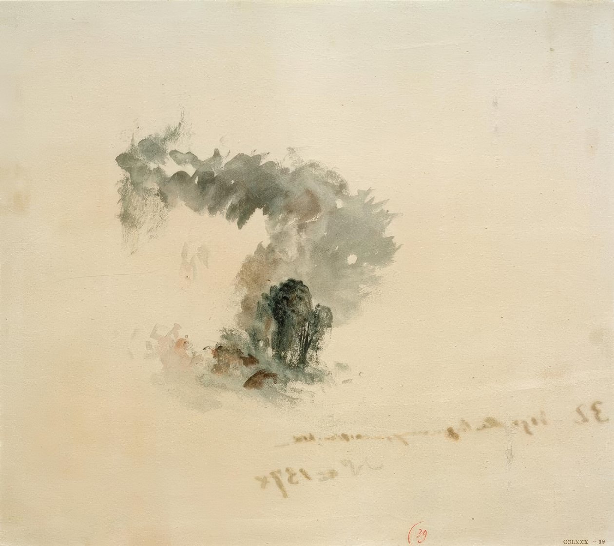 Meri, puut, hahmot (?, Campbellin runollisiin teoksiin, 1837 tekijältä Joseph Mallord William Turner