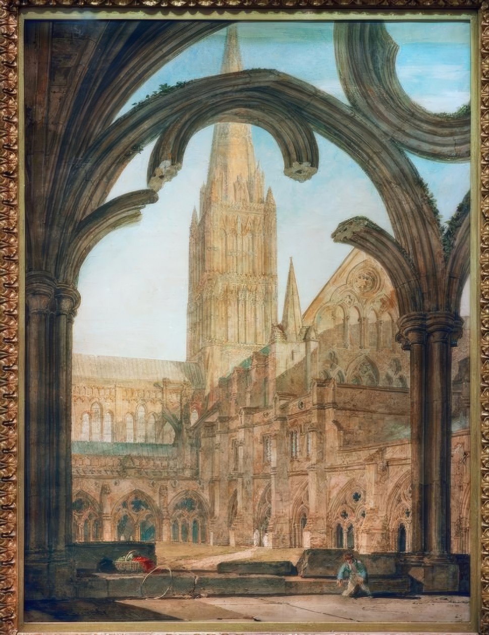 Eteläinen näkymä luostarista, Salisburyn katedraali tekijältä Joseph Mallord William Turner