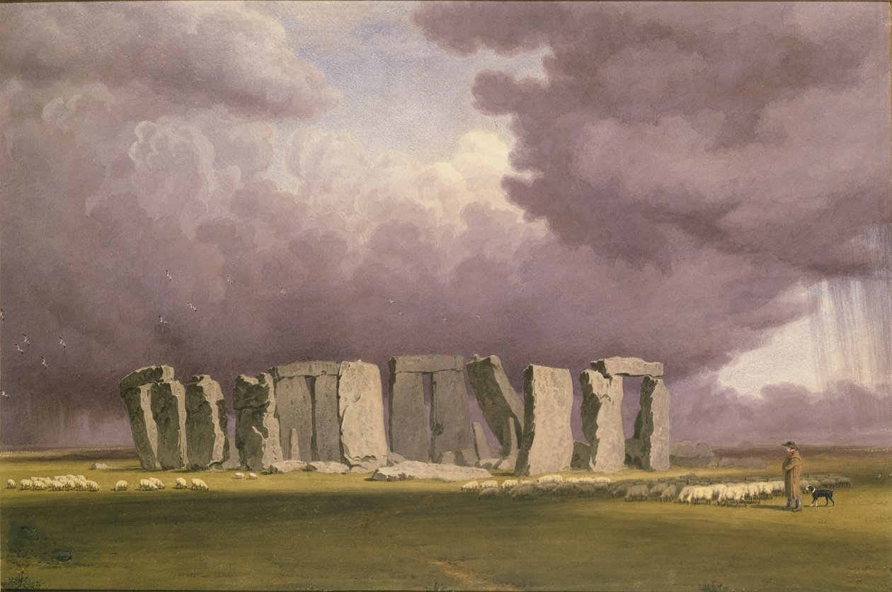 Stonehenge: Myrskyinen päivä, 1846 tekijältä Joseph Mallord William Turner