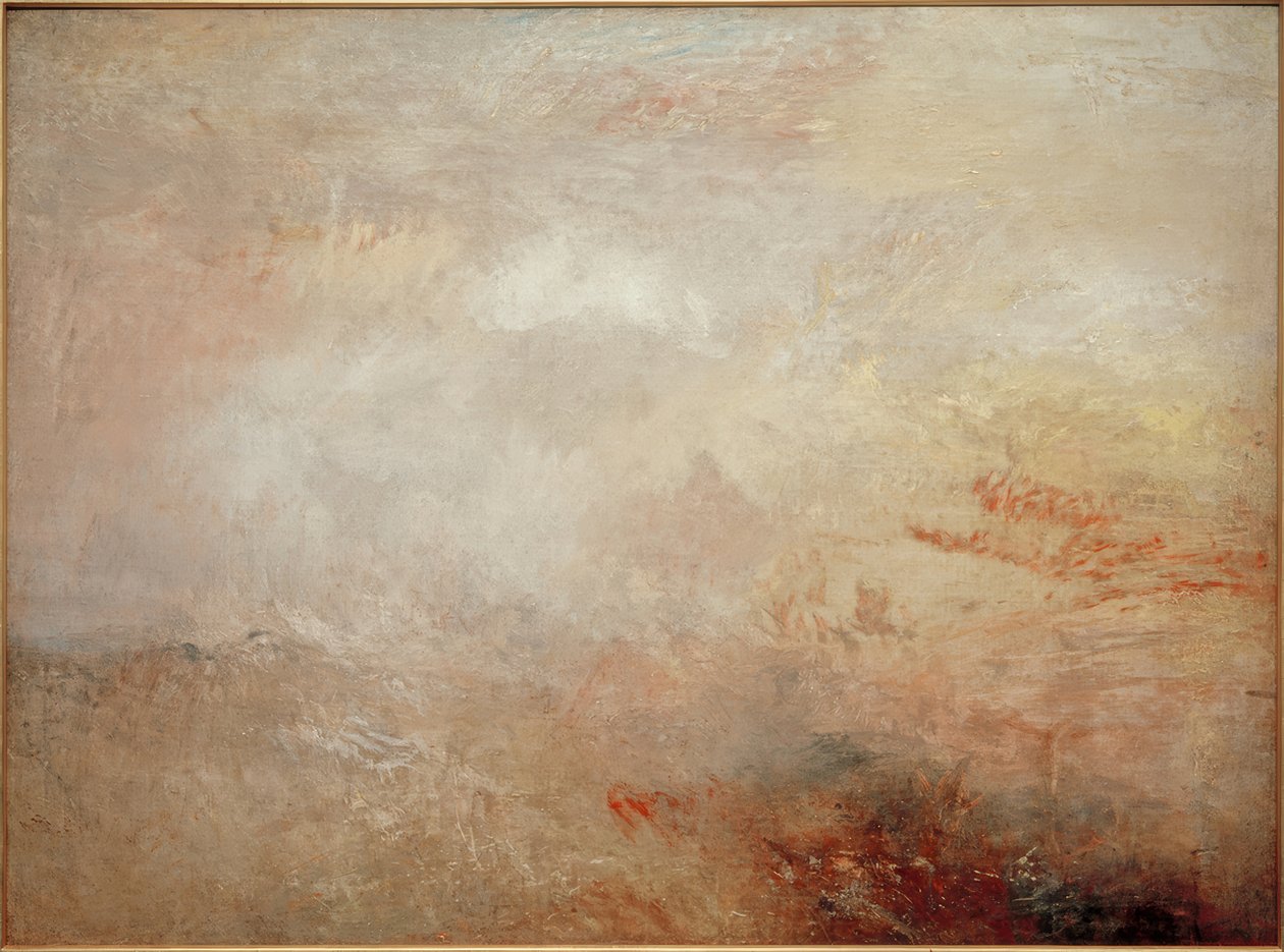 Myrskyinen meri delfiinien kanssa tekijältä Joseph Mallord William Turner