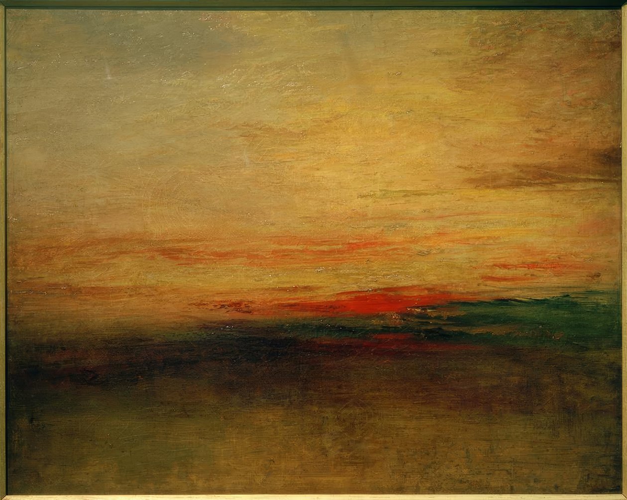 Auringonlasku(?) tekijältä Joseph Mallord William Turner