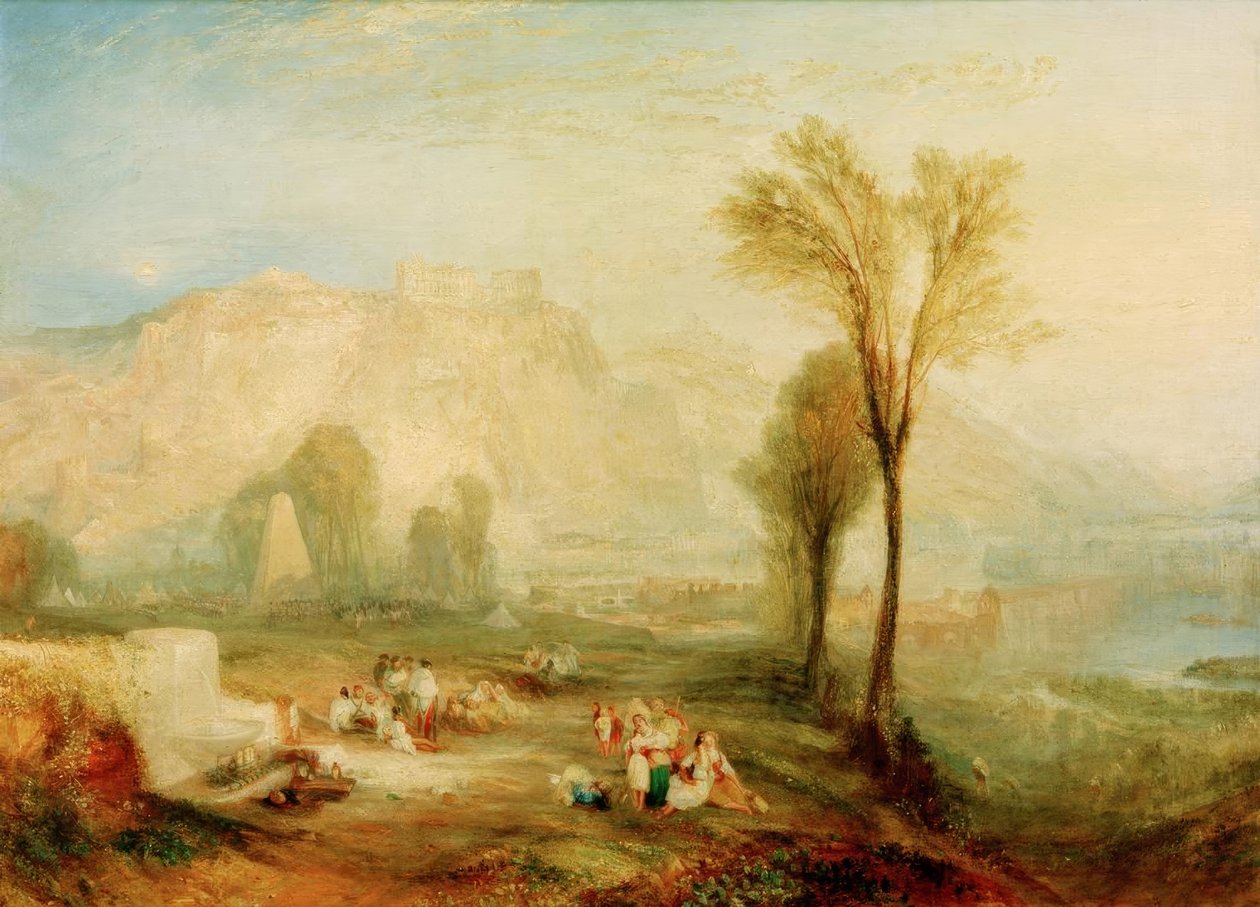 Kirkas kunniakivi (Ehrenbreitstein) ja hauta tekijältä Joseph Mallord William Turner