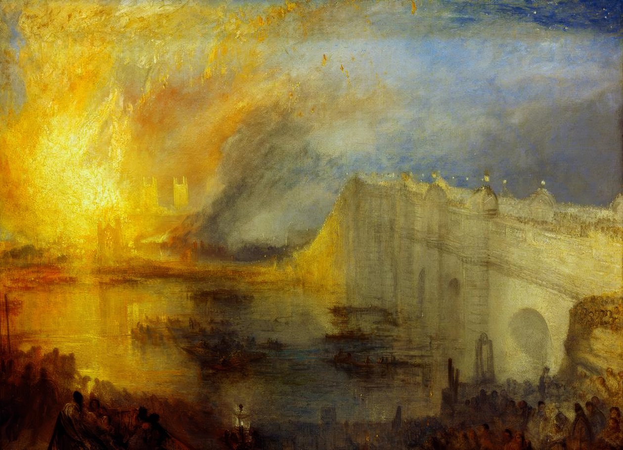 The Burning of the Houses of Lords and Commons, 16. lokakuuta, tekijältä Joseph Mallord William Turner