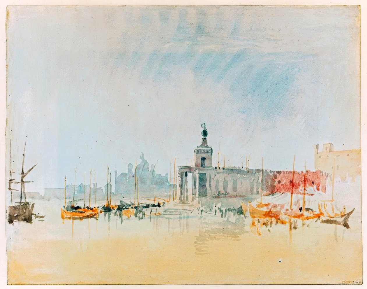 Punta della Dogana ja Zitelle kaukana tekijältä Joseph Mallord William Turner