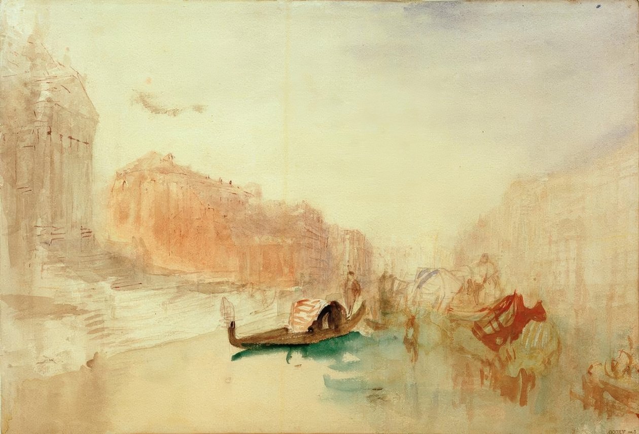 Santa Maria della Saluten portaat, katsomassa Canal Grande -kanavaa tekijältä Joseph Mallord William Turner