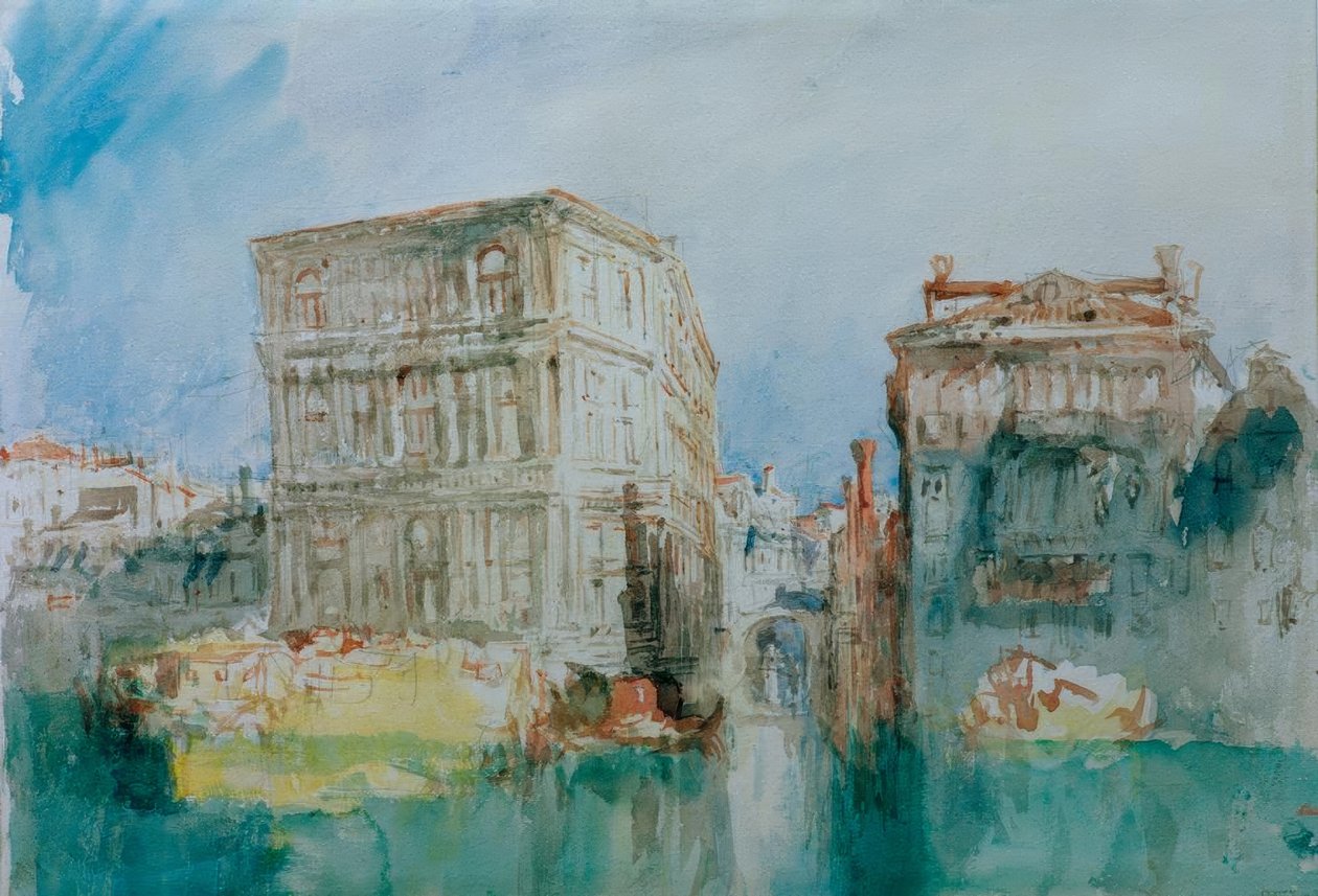 Venetsia: Casa Grimani ja Rio San Luca Grand Canalilla tekijältä Joseph Mallord William Turner