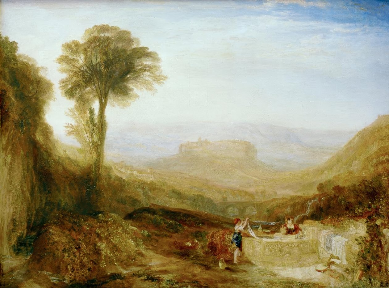 Näkymä Orvietosta, maalattu Roomassa tekijältä Joseph Mallord William Turner
