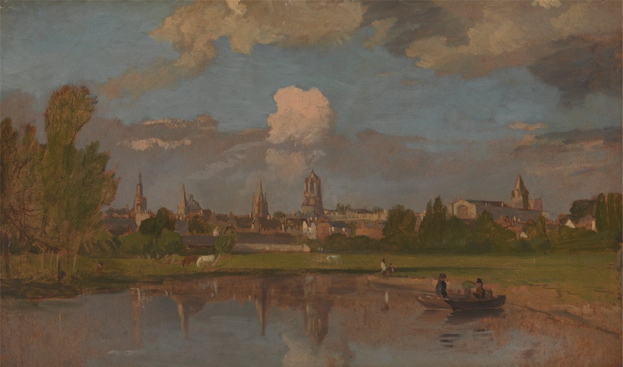 Oxford joelta ja Christ Church etualalla tekijältä William Turner of Oxford