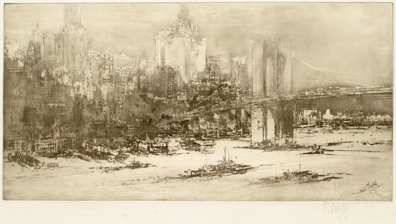 Brooklyn Bridge, New York (suuri laatta) tekijältä William Walcot
