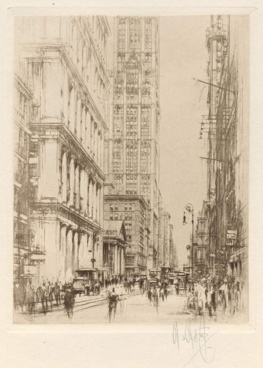 Lower Broadway, New Yorkin keskusta tekijältä William Walcot