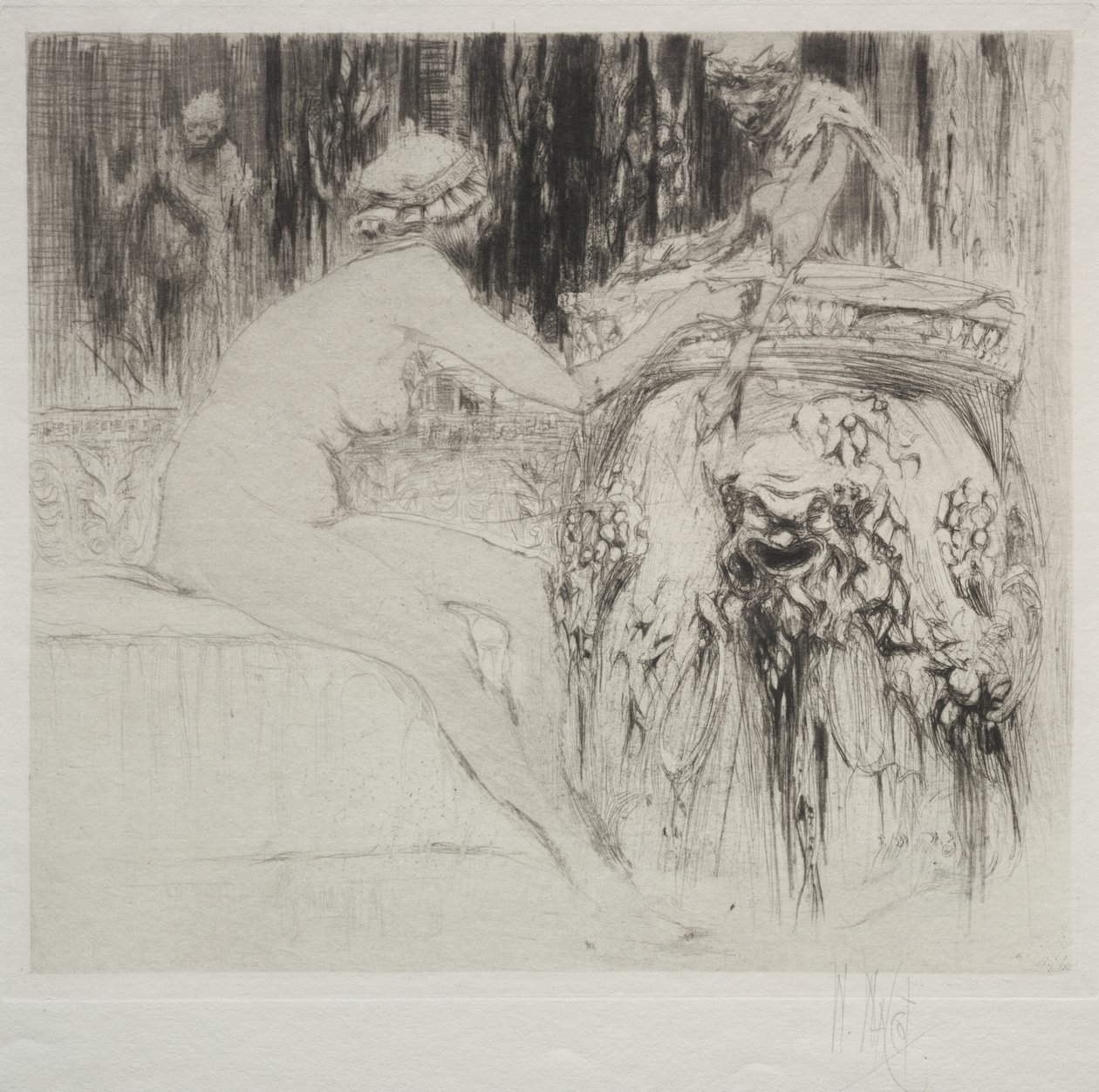 Bacchante ja nuori faun tekijältä William Walcot