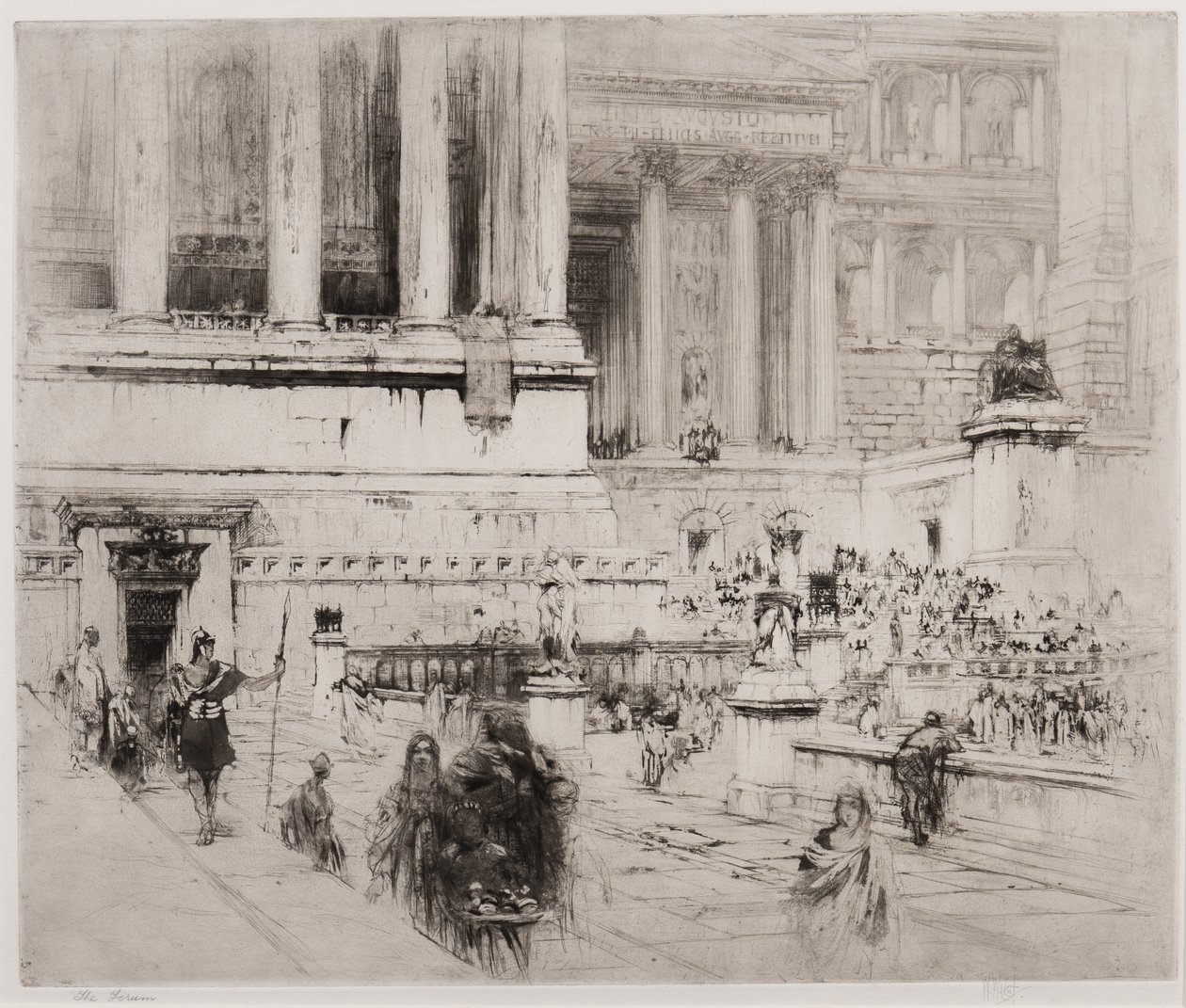 The Forum (etsaus ja akvatinta) tekijältä William Walcot