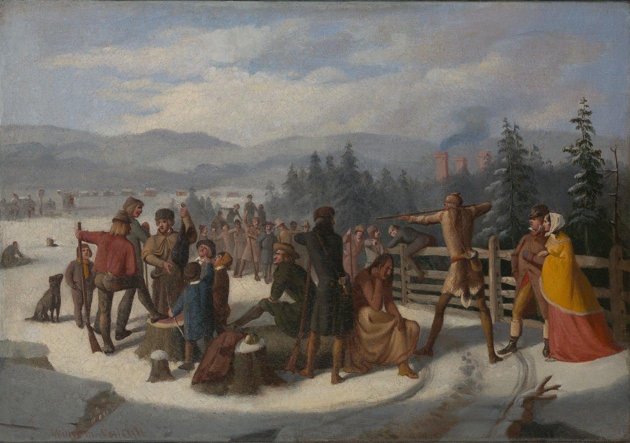Kohtauksia Cooperin Pioneereista, Peerslayer at the Shooting Match (Peerslayer at the Shooting Match) tekijältä William Walcutt