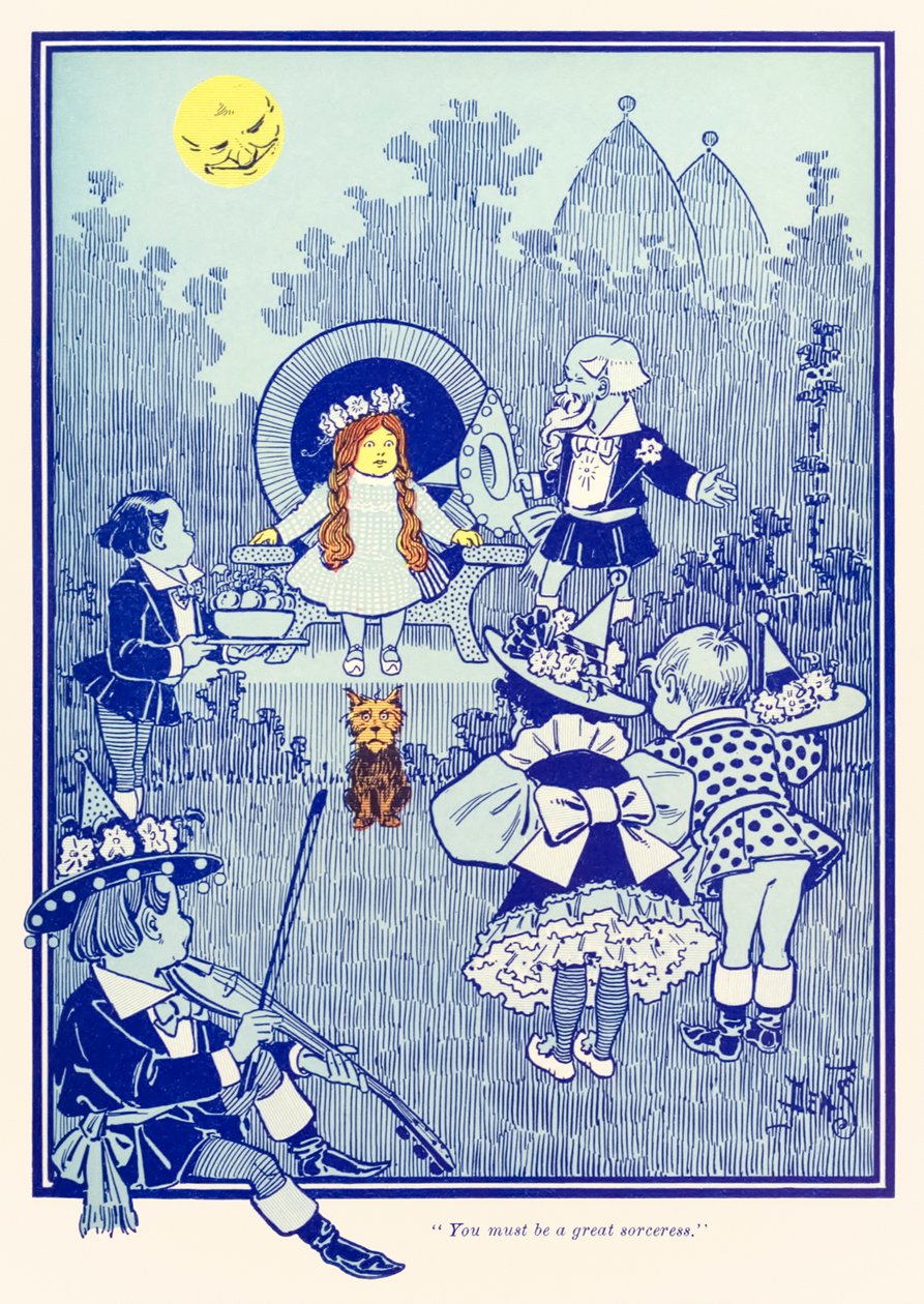 ?Sinun täytyy olla suuri velho.? The Wonderful Wizard of Oz? kirjoittanut L. Frank Baum tekijältä William Wallace Denslow