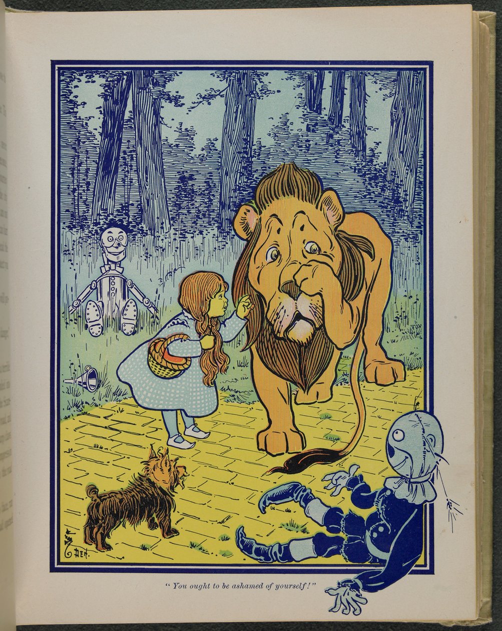 "Sinun pitäisi hävetä itseäsi", kuvitus Lyman Frank Baumin teoksesta "Ihmeellinen Ozin velho". tekijältä William Wallace Denslow